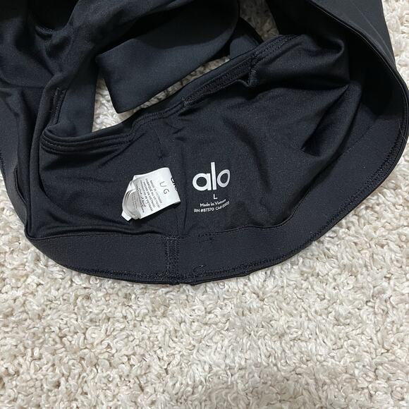 Alo Yoga Size Large Black Airlift All Access Cutout Sports Bra - Picture 6 of 8